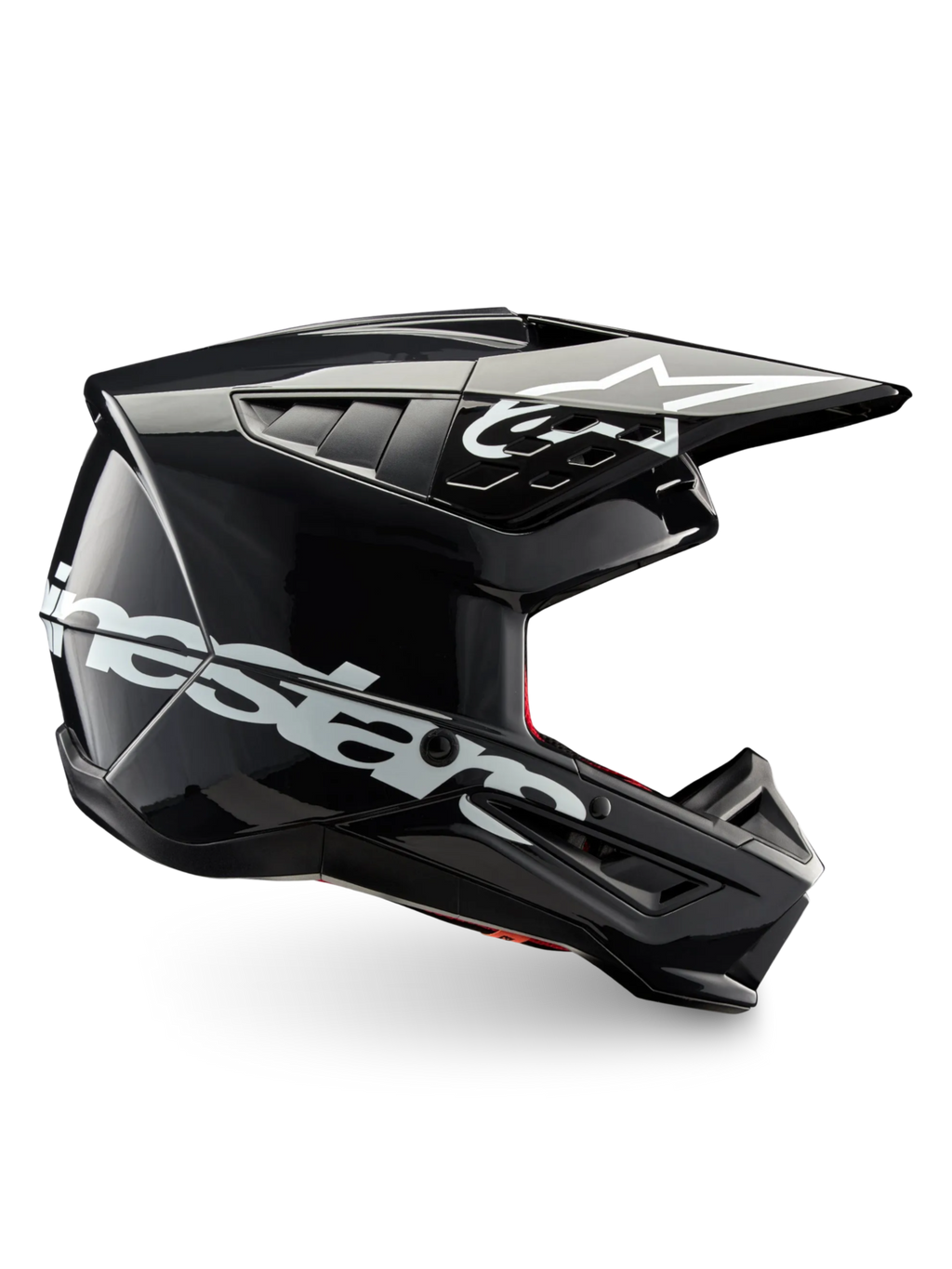 Alpinestars S-M5 Corp, casque de motocross gris foncé brillant, certifié ECE 22.06, coque thermoplastique légère