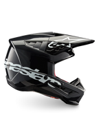 Alpinestars S-M5 Corp, casque de motocross gris foncé brillant, certifié ECE 22.06, coque thermoplastique légère