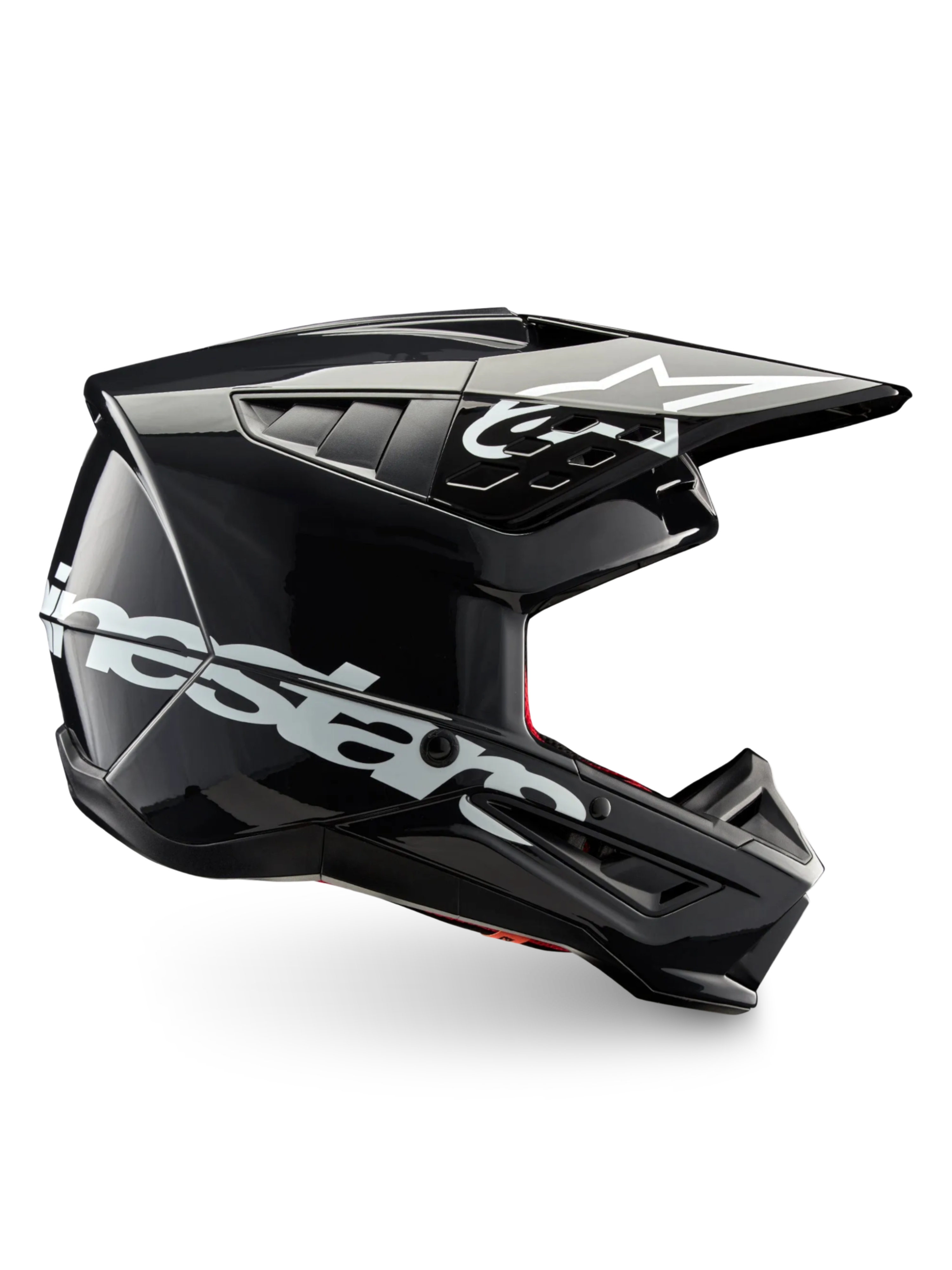 Alpinestars S-M5 Corp, casque de motocross gris foncé brillant, certifié ECE 22.06, coque thermoplastique légère