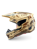 Alpinestars S-M5 Mineral, casque de motocross, camouflage marron mat, protection tout-terrain certifiée ECE 22.06