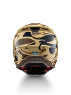 Alpinestars S-M5 Mineral, casque de motocross camouflage marron mat et noir, protection certifiée ECE 22.06, vue de dos.