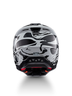 Casque Alpinestars S-M5 Mineral, motocross, gris froid et gris foncé, certifié ECE 22.06, vue arrière avec ventilations.