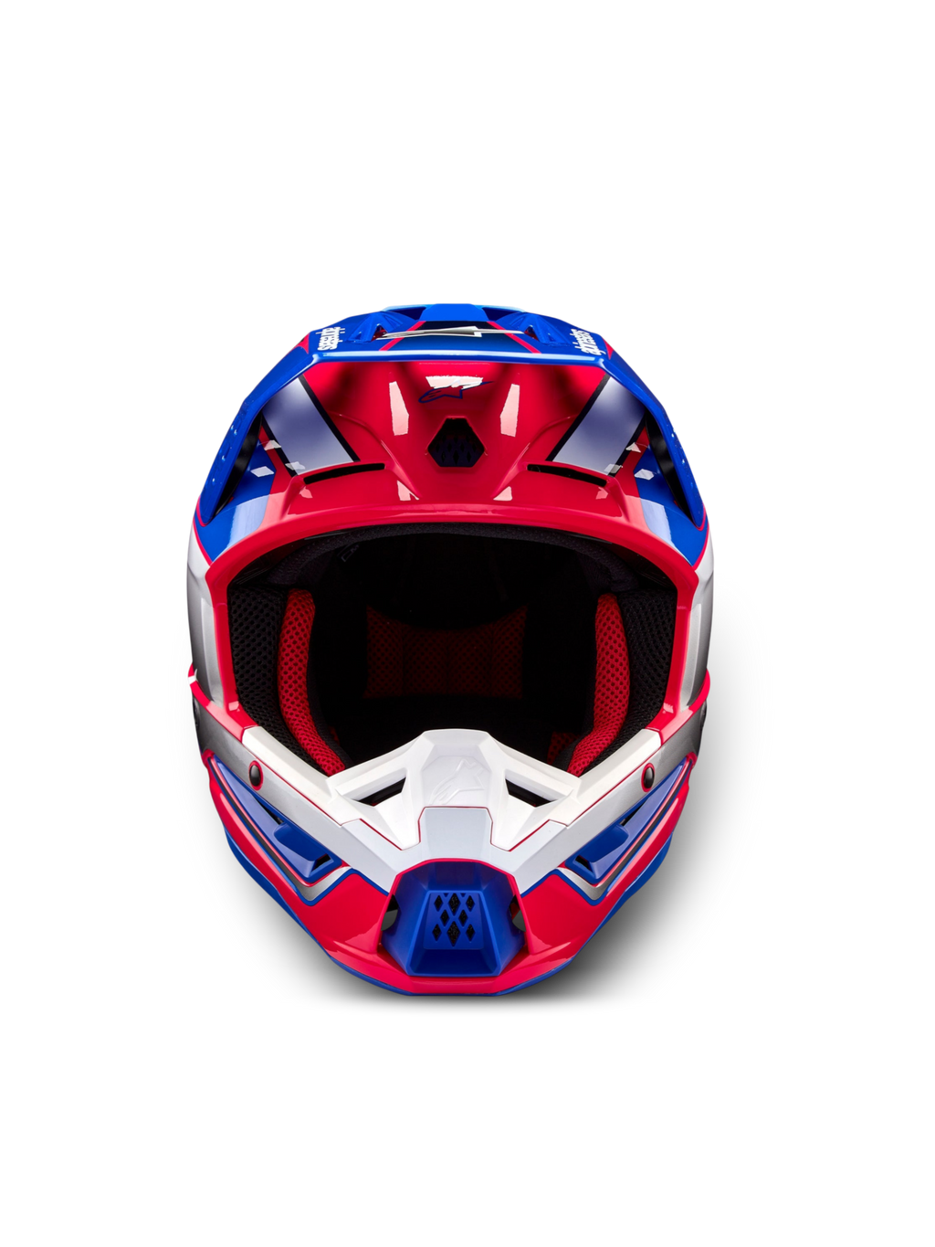 Alpinestars S-M5 Sail, casque de motocross tout-terrain, blanc, rose diva et bleu émail, certifié ECE 22.06