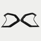 Cache du mécanisme d'écran Alpinestars Supertech R10, accessoire pour casque, noir brillant, paire de caches en plastique angulaires pour le mécanisme de visière, finition brillante, pièce de rechange officielle pour les casques S-R10