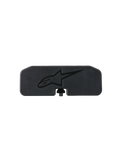 Alpinestars S-R7 Communication System Rear Cover, Black, polycarbonate motorcycle helmet communication replacement part featuring embossed Astar logo