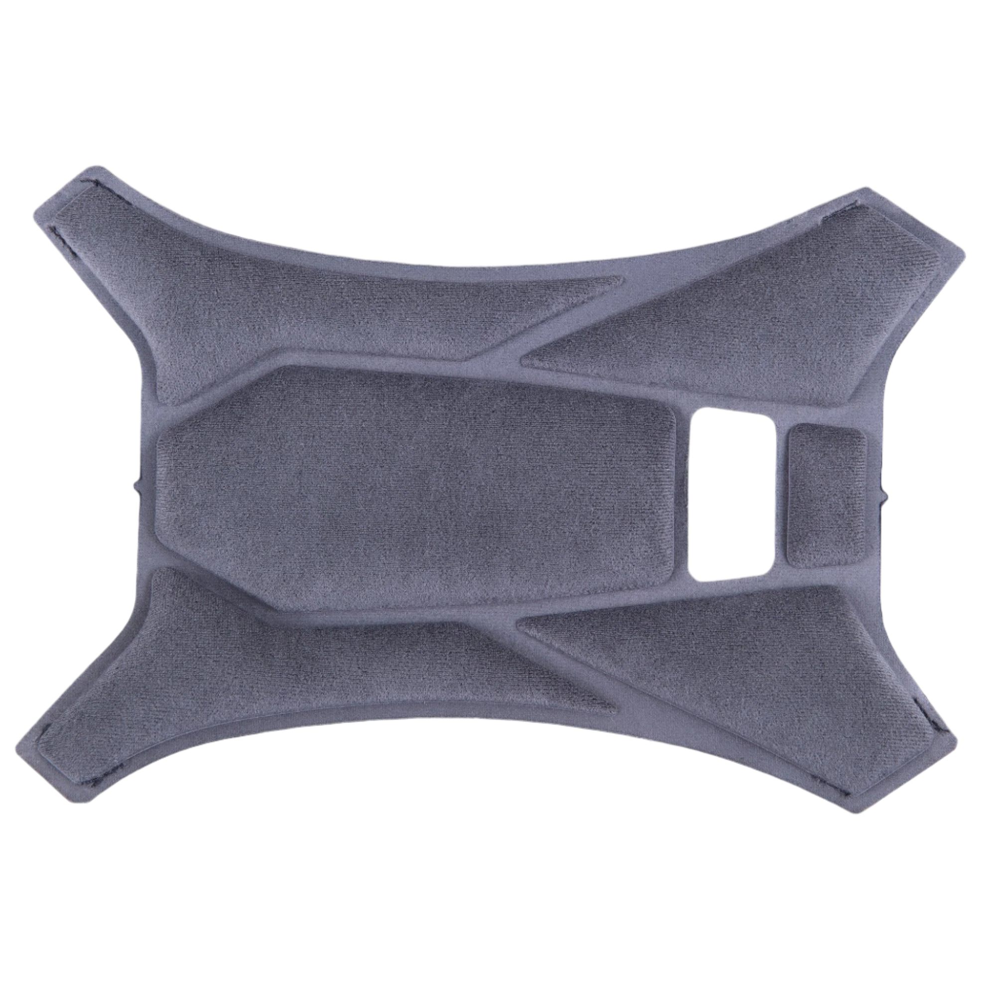 Alpinestars Supertech R10 Top Pad, accessoire de casque gris, coussin de tête de rechange, design rembourré géométrique avec texture de tissu doux, composant intérieur officiel S-R10