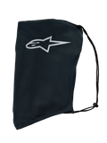 Sac souple Alpinestars S-R7, sac de rangement pour casque de moto, gris avec logo blanc et cordon de serrage noir