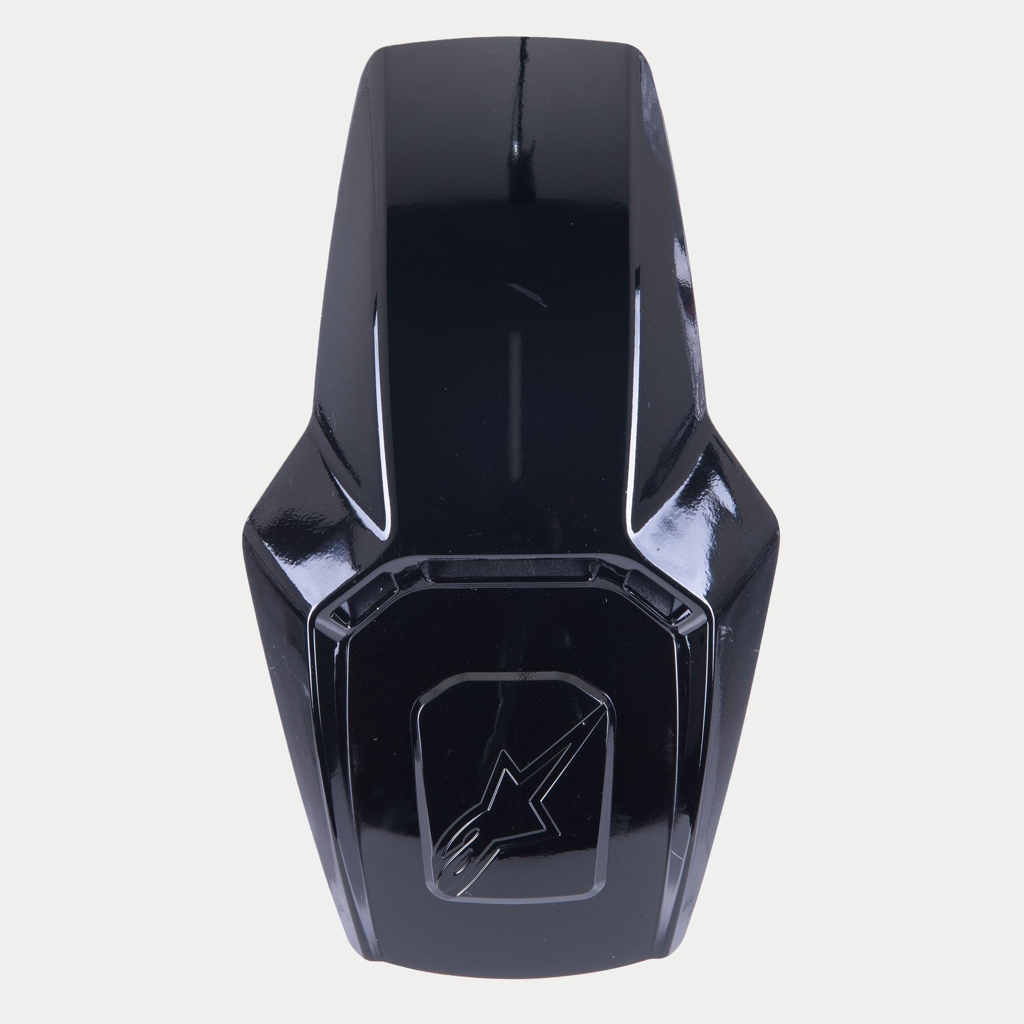 Alpinestars Supertech R10 Top Vent, Helmet Accessory, Black Glossy, replacement part for S-R10 helmets with high-gloss finish and embossed logo