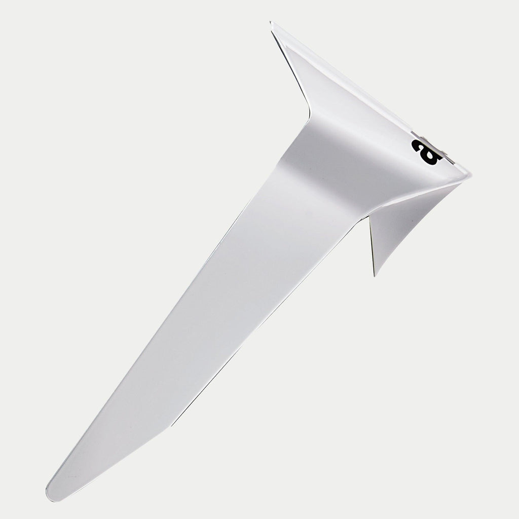 Spoiler Standard Supertech R10 Solid Alpinestars, accessoire de remplacement pour casque de moto, blanc brillant, design aérodynamique avec logo noir, pièce de rechange officielle pour casques S-R10