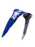 Alpinestars Supertech R10 Arius Standard Spoiler, accessoire de casque, bleu brillant et noir avec logo blanc, design aérodynamique en plastique moulé, pièce de rechange pour casques de course moto