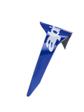 Aileron standard Alpinestars Supertech R10 Arius, pièce de rechange pour casque aérodynamique, bleu brillant avec marquage Alpinestars blanc, plastique moulé avec précision pour une stabilité optimale en course à haute vitesse.