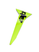 Alpinestars Supertech R10 Arius Standard Spoiler, aileron de casque de moto, jaune-vert fluo, design aérodynamique, surface brillante avec lettres noires