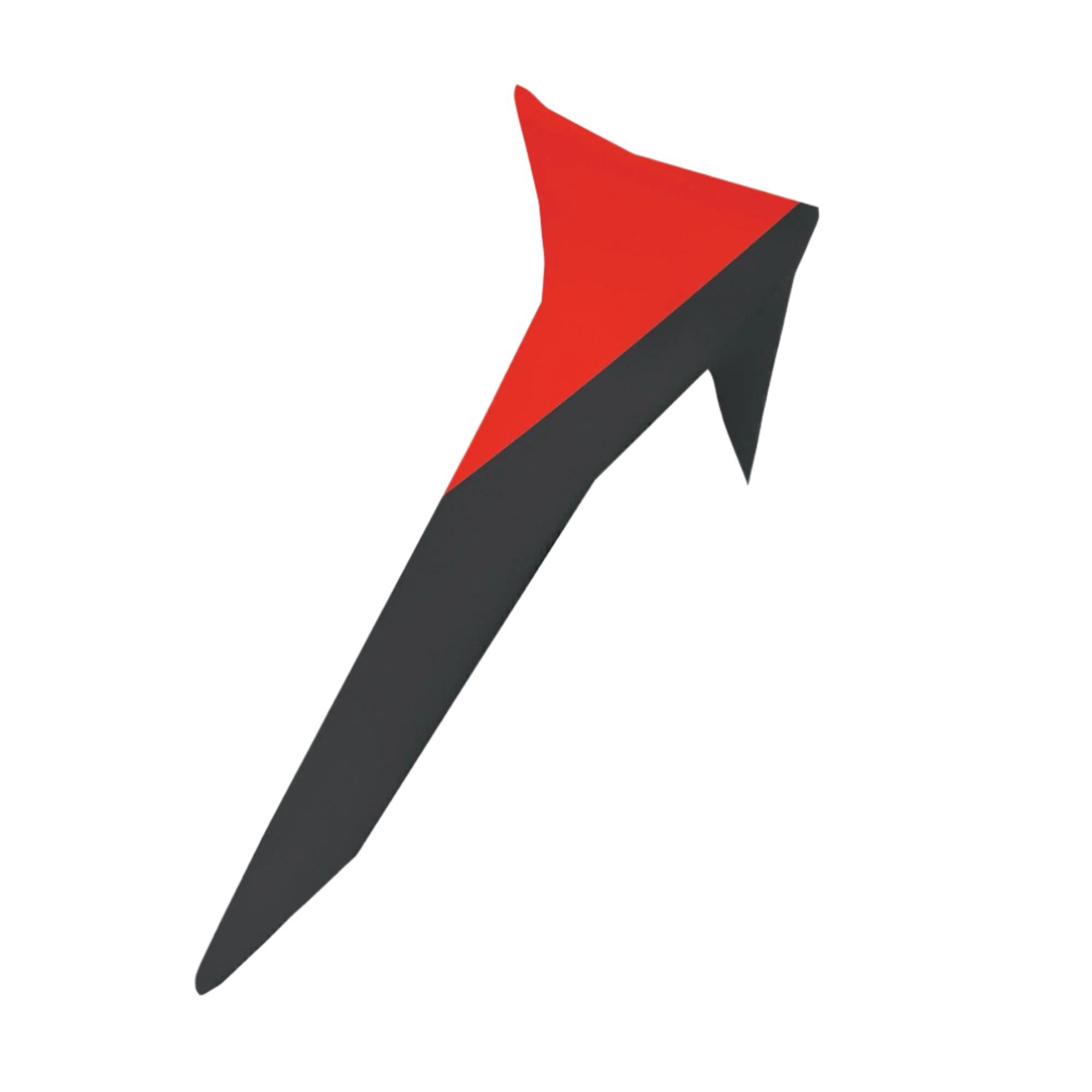 Alpinestars Supertech R10 Element Standard Spoiler, accessoire pour casque de moto, noir et rouge vif, design aérodynamique épuré avec un profil d'ailette pointu