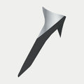 Alpinestars Supertech R10 Element Standard Spoiler, accessoire de casque, noir et argent, composant d'aile aérodynamique au design angulaire épuré et finition brillante, conçu pour une stabilité et un flux d'air accrus