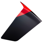 Alpinestars Spoiler de course Supertech R10 Element, accessoire de casque, noir brillant et rouge vif, pièce de rechange aérodynamique pour casques S-R10, profil effilé et pointu