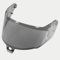 Alpinestars Supertech R10 AFHS-01 Shield, visière de casque, fumé clair, plastique gris semi-transparent, design aérodynamique incurvé avec points de fixation latéraux et languette centrale, pièce de rechange pour le casque de course S-R10.