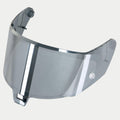 Alpinestars Supertech R10 AFHS-01 Shield, visière de casque, argent foncé miroir, doté d'une finition réfléchissante brillante, d'un design aérodynamique incurvé et de sections latérales transparentes pour une visibilité périphérique.