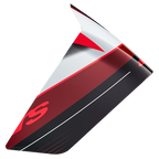 Alpinestars Supertech R10 Team Race Spoiler, accessoire pour casque, noir carbone rouge et blanc brillant, pièce de rechange aérodynamique aux graphismes angulaires et au profil épuré