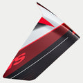 Alpinestars Supertech R10 Team Race Spoiler, accessoire pour casque, noir carbone, rouge et blanc brillant, pièce de rechange aérodynamique avec angles vifs et motifs graphiques, finition brillante pour casques de course
