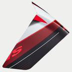Alpinestars Supertech R10 Team Race Spoiler, accessoire pour casque, noir carbone, rouge et blanc brillant, pièce de rechange aérodynamique avec angles vifs et motifs graphiques, finition brillante pour casques de course