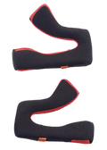 Coussinets de joue de remplacement Alpinestars S-M5, accessoire pour casque, noir et rouge, lot de deux coussinets intérieurs ergonomiques, construction en maille respirante avec liseré rouge, conçu pour le confort et l'ajustement du casque de motocross