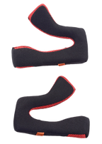 Coussinets de joue de remplacement Alpinestars S-M5, accessoire pour casque, noir et rouge, lot de deux coussinets intérieurs ergonomiques, construction en maille respirante avec liseré rouge, conçu pour le confort et l'ajustement du casque de motocross