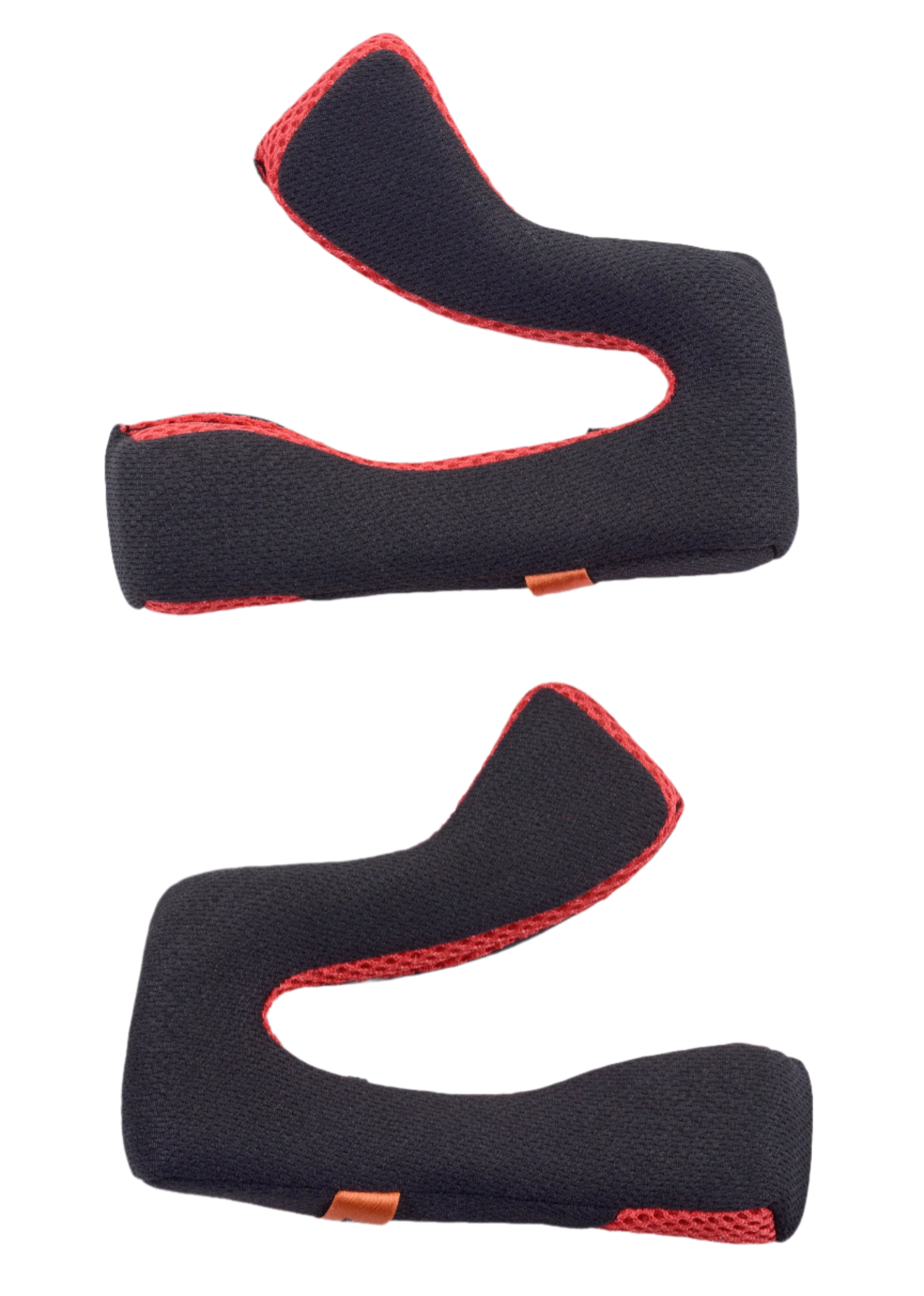 Coussinets de joue de remplacement Alpinestars S-M5, accessoire pour casque, noir et rouge, lot de deux coussinets intérieurs ergonomiques, construction en maille respirante avec liseré rouge, conçu pour le confort et l'ajustement du casque de motocross