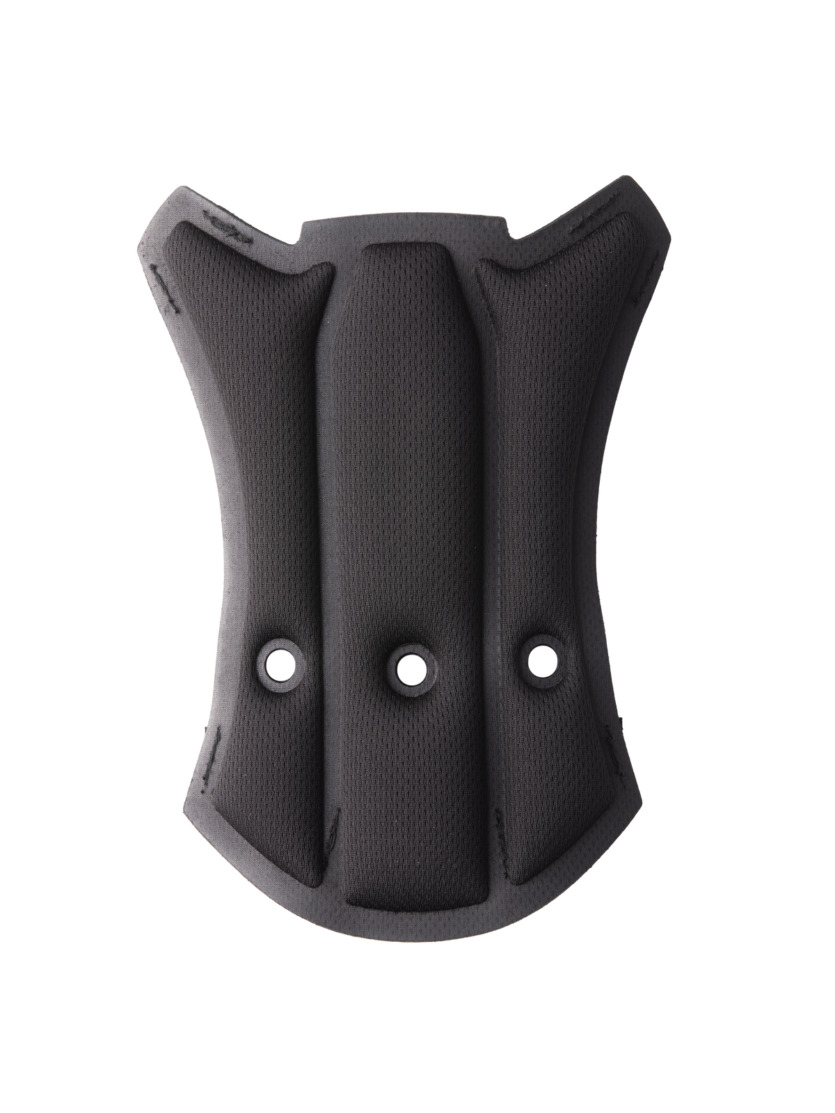 Alpinestars S-M7 Ear Pads Set, Black replacement helmet padding, featuring three ventilation holes and a textured mesh surface, curved ergonomic shape for motocross and off-road helmets