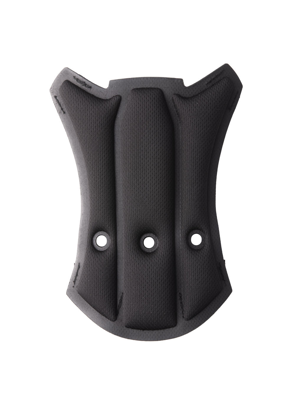 Alpinestars S-M7 Ear Pads Set, Black replacement helmet padding, featuring three ventilation holes and a textured mesh surface, curved ergonomic shape for motocross and off-road helmets