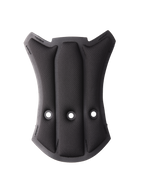 Alpinestars S-M7 Ear Pads Set, Black replacement helmet padding, featuring three ventilation holes and a textured mesh surface, curved ergonomic shape for motocross and off-road helmets