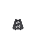Alpinestars S-M3 Youth, ventilation de menton, noir, pièce de rechange officielle pour casques de motocross SM3 Youth, composant trapézoïdal avec grille en nid d'abeille et logo embossé, accessoire de casque