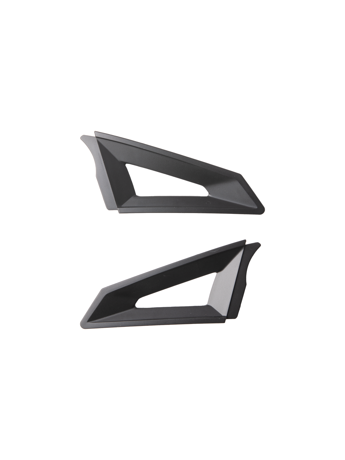 Alpinestars S-M3 Top Vent Sides, Black, pair of replacement helmet ventilation components, geometric design with triangular cutouts, matte finish, plastic construction for motocross helmets