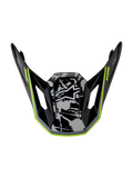 Visière Alpinestars S-M7 Blaster, accessoire de casque motocross noir brillant, gris et jaune fluo pour le tout-terrain.