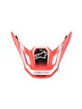 Alpinestars S-M7 Deed ECE06 Visor, MX Helmet Visor, Red Black and White Glossy, angular aerodynamic design with white star logo on black central panel, featuring SM7 and Deed branding, glossy finish for off-road performance