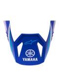 Alpinestars Yamaha S-M3 Visor ECE 22.06, Replacement Helmet Visor, Glossy Blue with white and light blue geometric accents, featuring white Yamaha logo and blue Alpinestars Astar branding, official replacement part for motocross helmets