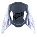 Alpinestars Supertech M10 Daytona 23 LE Visor, visière de remplacement pour casque de motocross, Gris Haze avec accents Orange Fluo et Rhodamine, design aérodynamique avec système de fixation par clip et logo Alpinestars noir sur le dessous