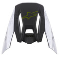Visière Alpinestars S-M5 Bond, visière de rechange pour casque, Argent Jaune Fluo Brillant, avec logo étoile jaune fluo central, texte SM5 et panneaux latéraux blancs avec marquage ASTARS, finition brillante pour la protection en motocross