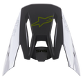 Visière Alpinestars S-M5 Bond, accessoire pour casque, Argent Jaune Fluo Brillant, section centrale gris foncé avec logo jaune fluo, panneaux latéraux argentés avec logo Astars, finition brillante, visière de rechange pour casques de motocross S-M5