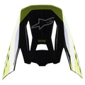 Visière Alpinestars S-M5 Beam, accessoire pour casque de motocross, noir et jaune fluo brillant, avec marquage S-M5 et logo Alpinestars, finition brillante pour casques de course tout-terrain
