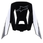 Visière Alpinestars S-M5 Rover, accessoire pour casque de motocross, noir anthracite camouflage brillant, finition noire brillante avec logo étoile gris, design aérodynamique avec découpes pour la circulation de l'air