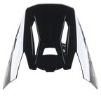 Visière Alpinestars S-M5 Scout, visière de rechange pour casques de motocross, noir argenté brillant, design aérodynamique avec marquage latéral et fentes de ventilation, finition haute brillance