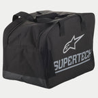 Sac semi-rigide Alpinestars Supertech, noir et argenté, avec construction durable et poignées de transport robustes pour équipement de protection moto