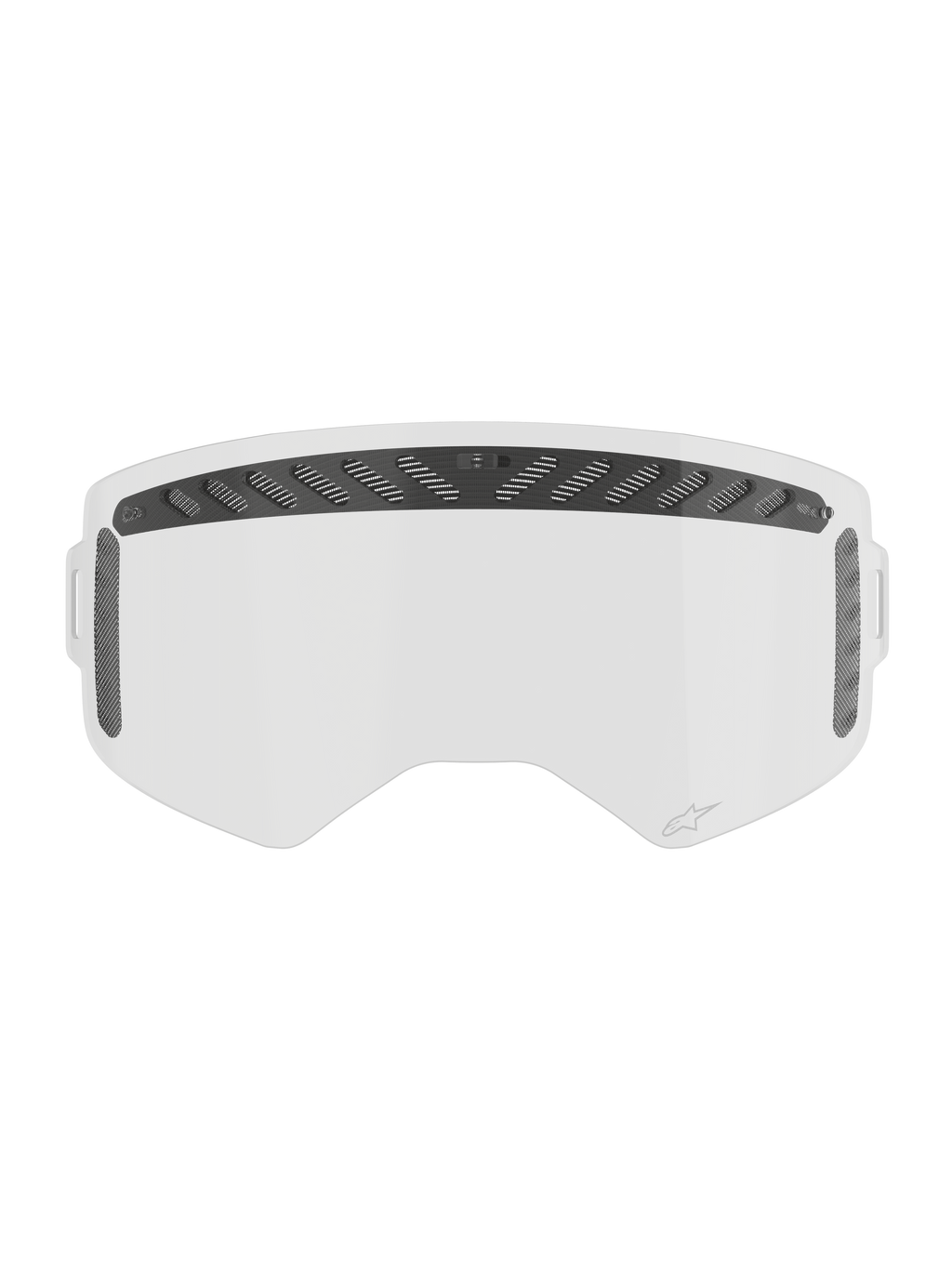 Écran Alpinestars Supertech Modulator Vented, lentille MX de rechange ventilée, clair et noir, en polycarbonate résistant