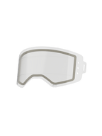 Lentille Alpinestars Supertech Double Paroi Roll Off, lentille de rechange claire pour lunettes, construction anti-buée avec joint en néoprène gris et lignes de glissement en silicone intégrées, fabriquée en polycarbonate résistant aux impacts