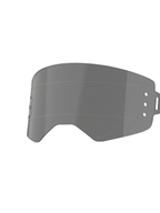 Lentille Alpinestars Supertech Wide Vision Roll-Off, lentille de rechange pour masque de motocross, teinte fumée, avec lignes de glissement horizontales et points de fixation pour le système roll-off, conception en polycarbonate transparent résistant aux chocs