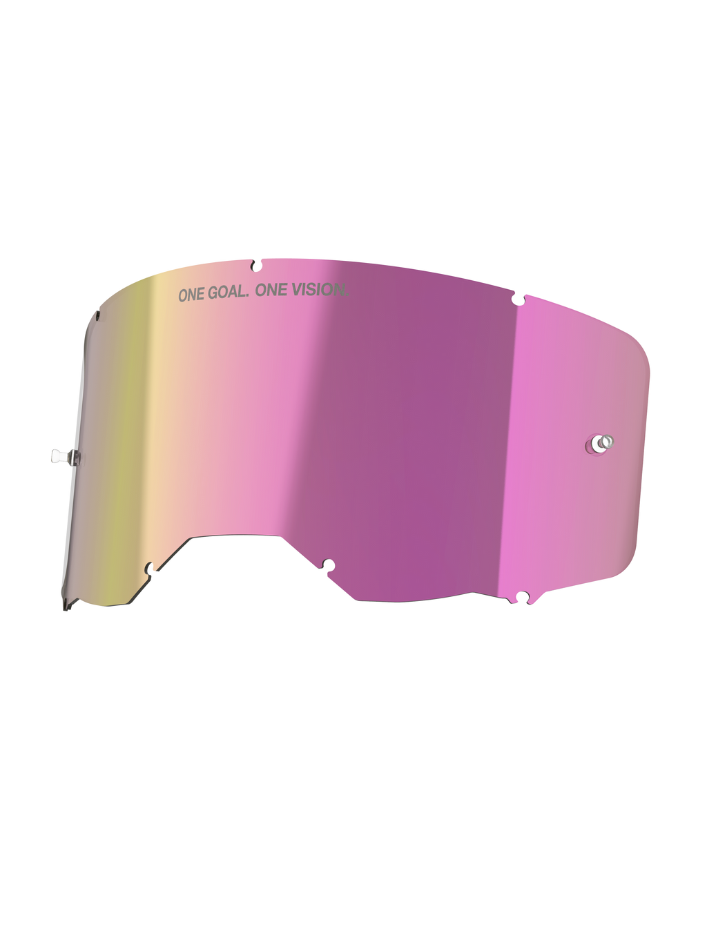Alpinestars Vision 8-5-3 Mirror Pink, pièce de rechange pour masque de motocross, lentille rose avec finition miroir.