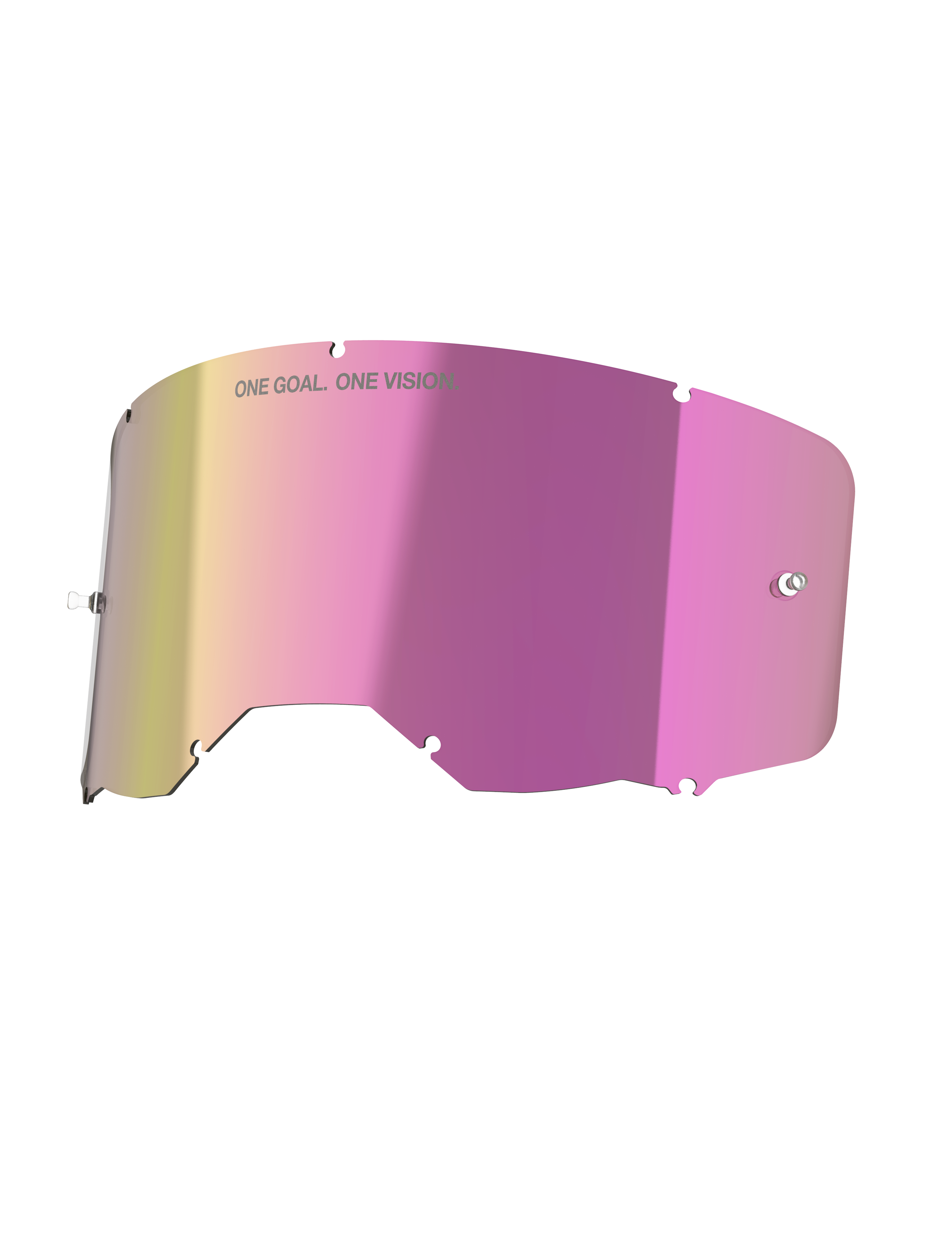 Alpinestars Vision 8-5-3 Mirror Pink, pièce de rechange pour masque de motocross, lentille rose avec finition miroir.