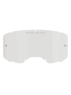 Lentille Alpinestars Vision 8-5-3, lentille de rechange transparente pour lunettes, construction en polycarbonate avec supports de tear-off intégrés et système de verrouillage à sept points, arborant le texte 'ONE GOAL. ONE VISION.', protection pour le motocross et le pilotage tout-terrain