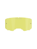 Écran de rechange Alpinestars Vision 8-5-3, teinte jaune, construction en polycarbonate avec supports de tear-off intégrés, marquage "ONE GOAL. ONE VISION.", système de verrouillage à sept encoches, conçu pour les masques de motocross et de moto tout-terrain.