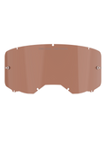 Lentille de masque Alpinestars Vision 8-5-3, teinte Copper Rose, lentille de rechange pour masque de motocross avec l'inscription « ONE GOAL. ONE VISION. », design incurvé en polycarbonate avec ergots pour tear-off pour la course tout-terrain